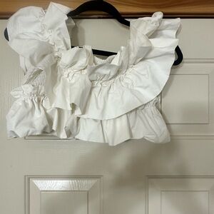 DO+BE Textured White Top